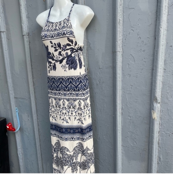 Farm Rio Ribbed Paisley Print Maxi Dress, size Small - Picture 6 of 13